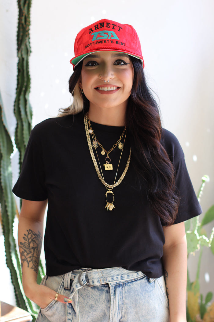 580 Basic Crop Tee + Black