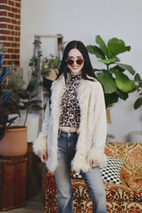 Penny Lane Shaggy Cream Jacket