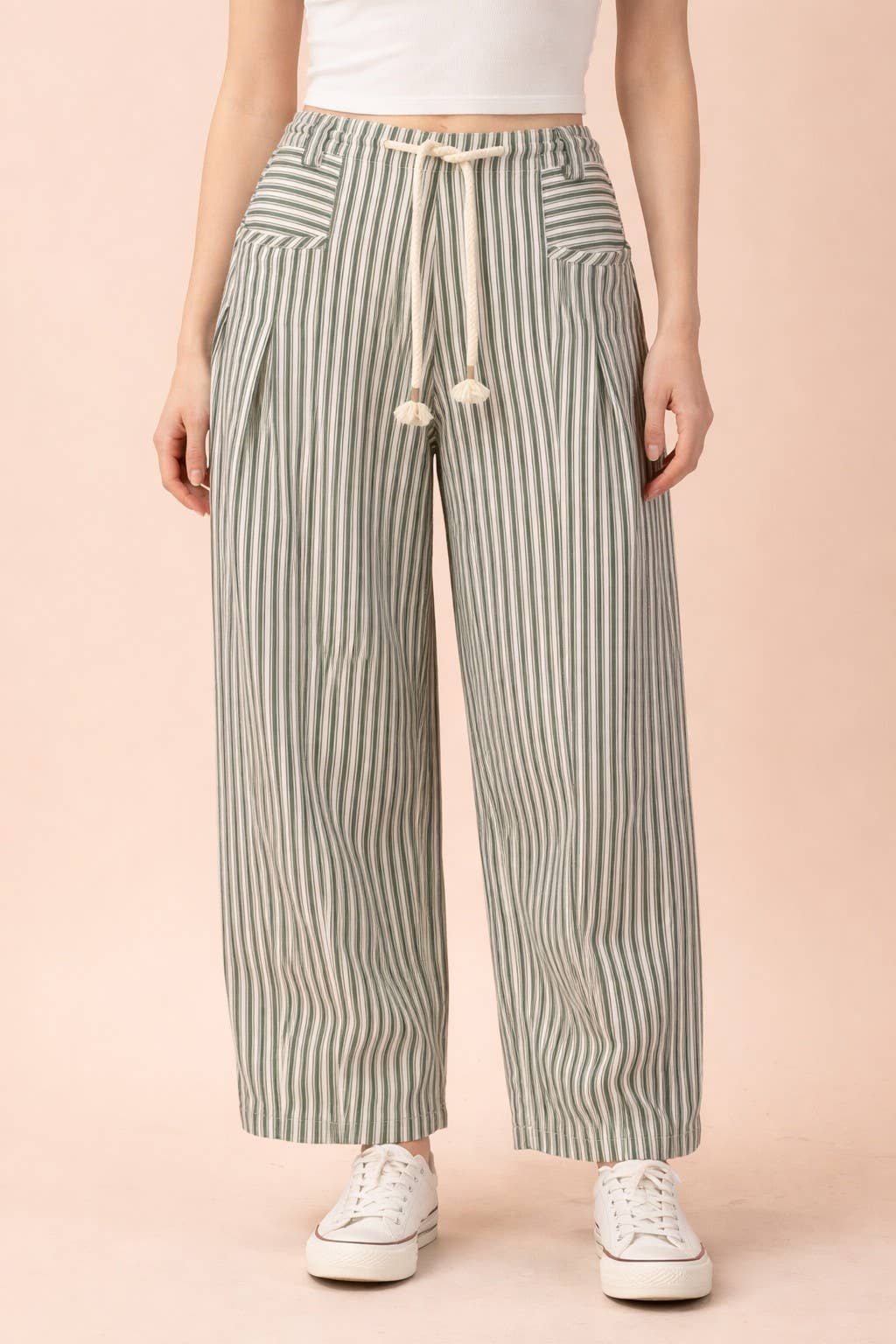 Danny Green Striped Barrel Denim Pants