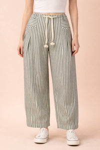 Danny Green Striped Barrel Denim Pants