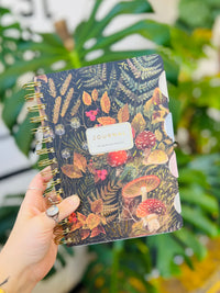 Spiral Art Journal Forest Mushrooms