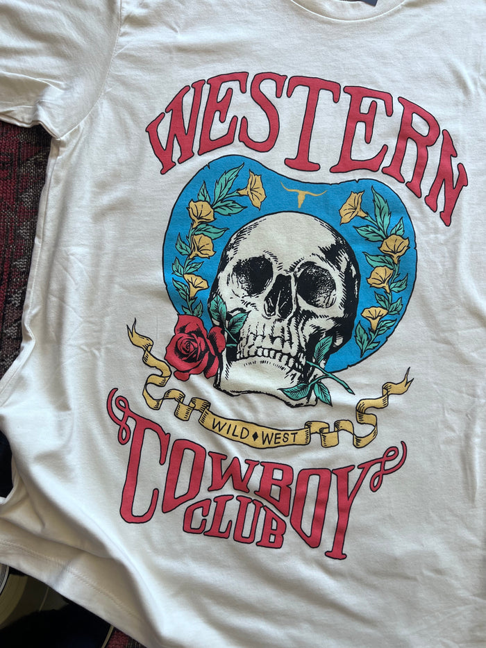Ivory Western Cowboy Club Graphic Tee