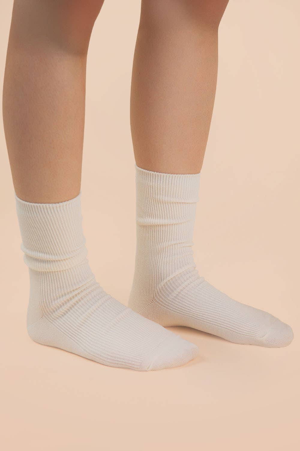 Ribbed mock socks: FOREST