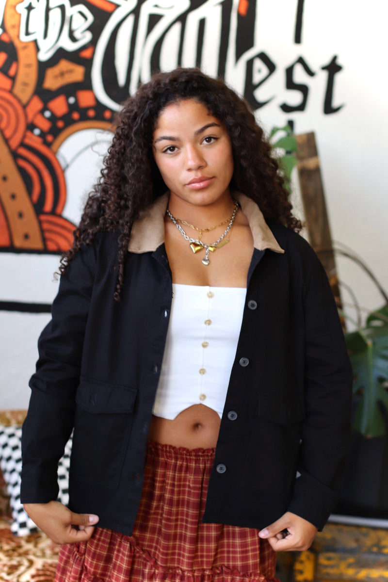 Working Girl Barn Jacket + Black
