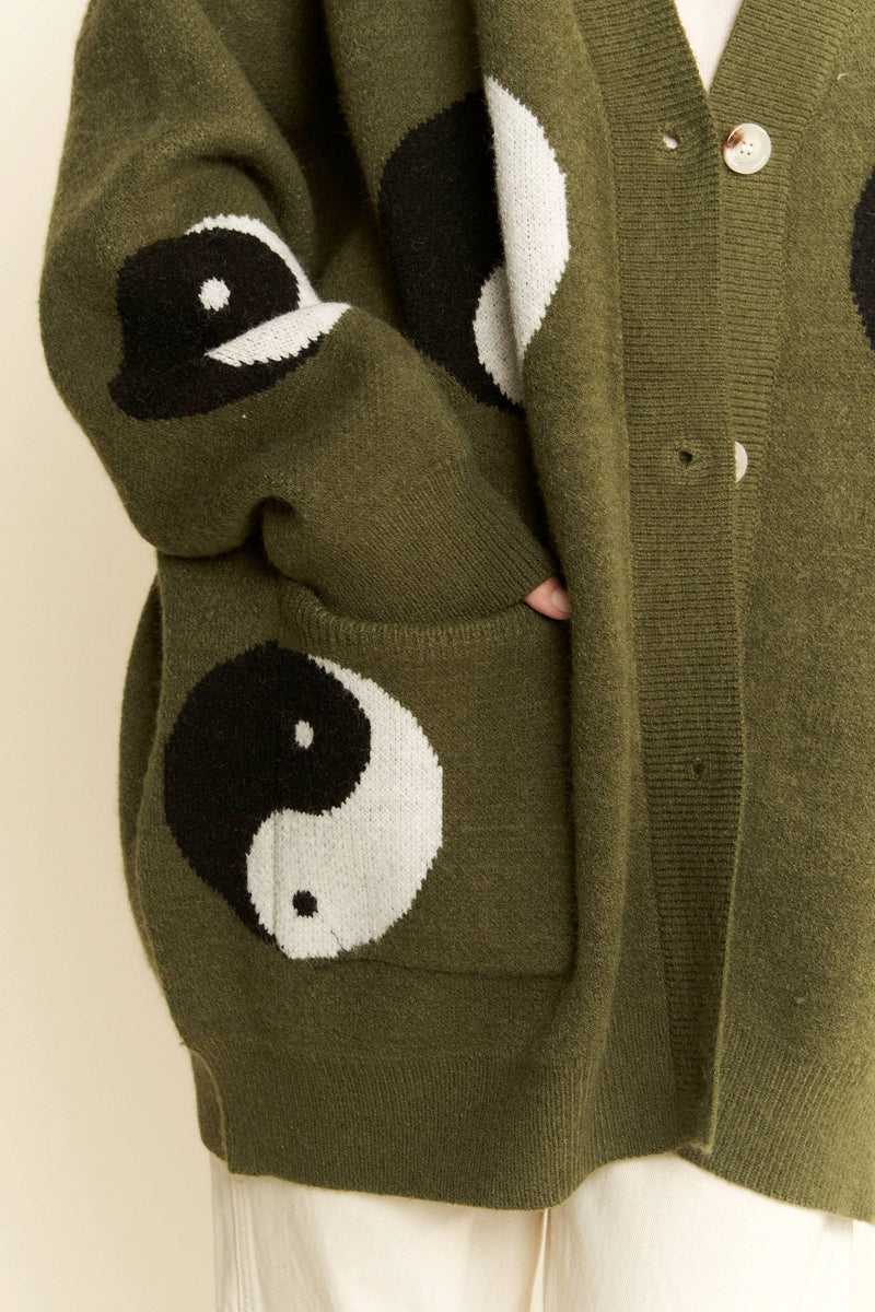 The Best Yin Yang Cardigan in Olive