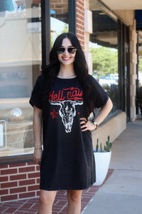 Hell Naw Skull T Shirt Dress