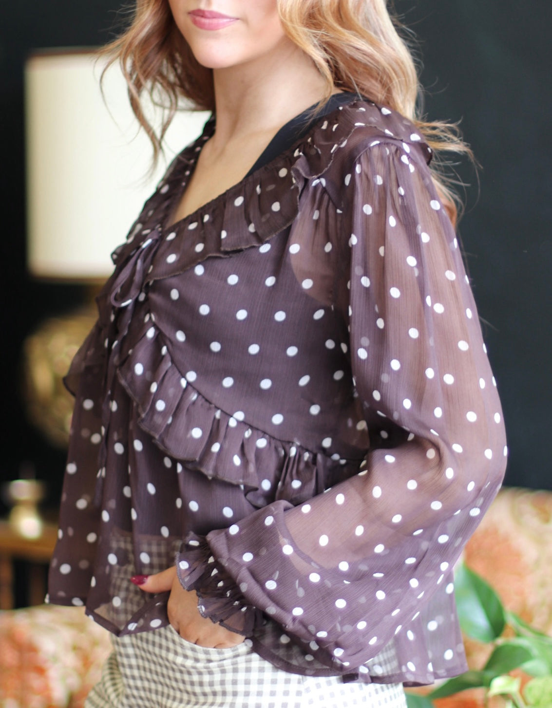 Judy Brown Polka Dot Blouse