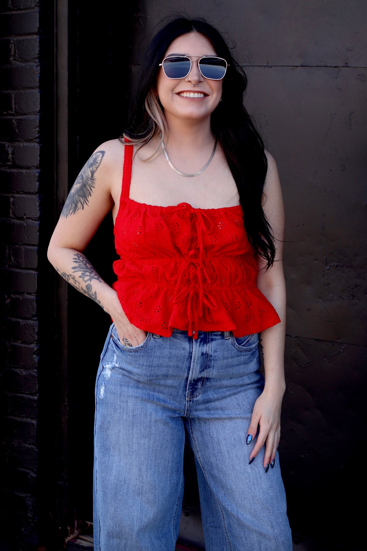 Too Cute To Handle Tank Top in Red
