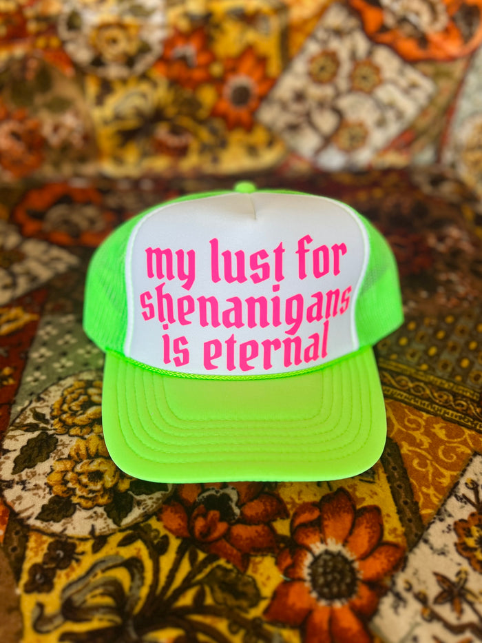 580 Trucker Hat + Shenanigans Lime