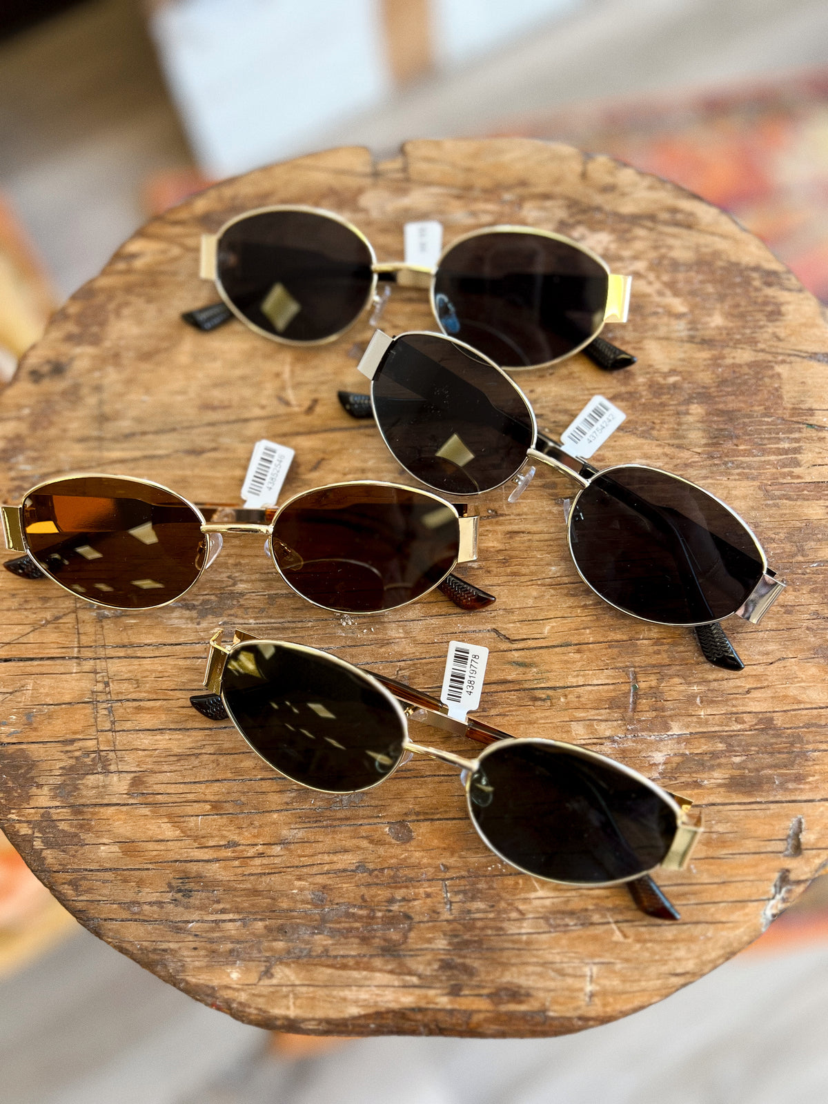 Retro Oval 90s Vintage Fashion Round Sunglasses