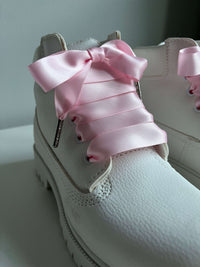 Soft Pink Silk Shoelaces 47.2in