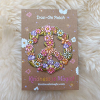 Floral Peace Sign Patch