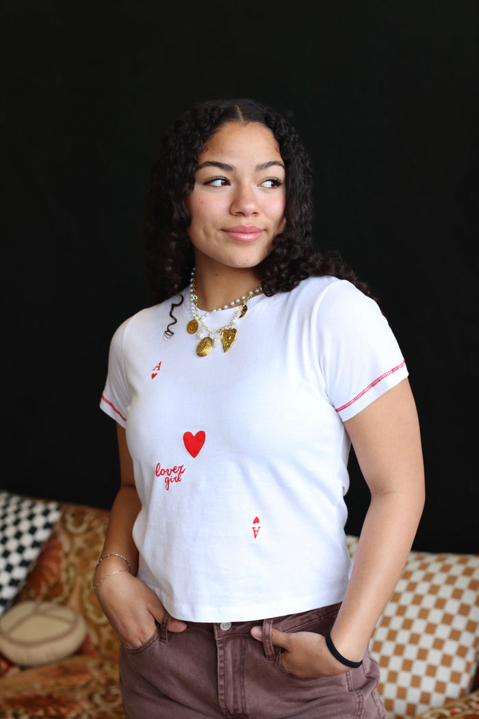 Lover Girl Ace White Tee