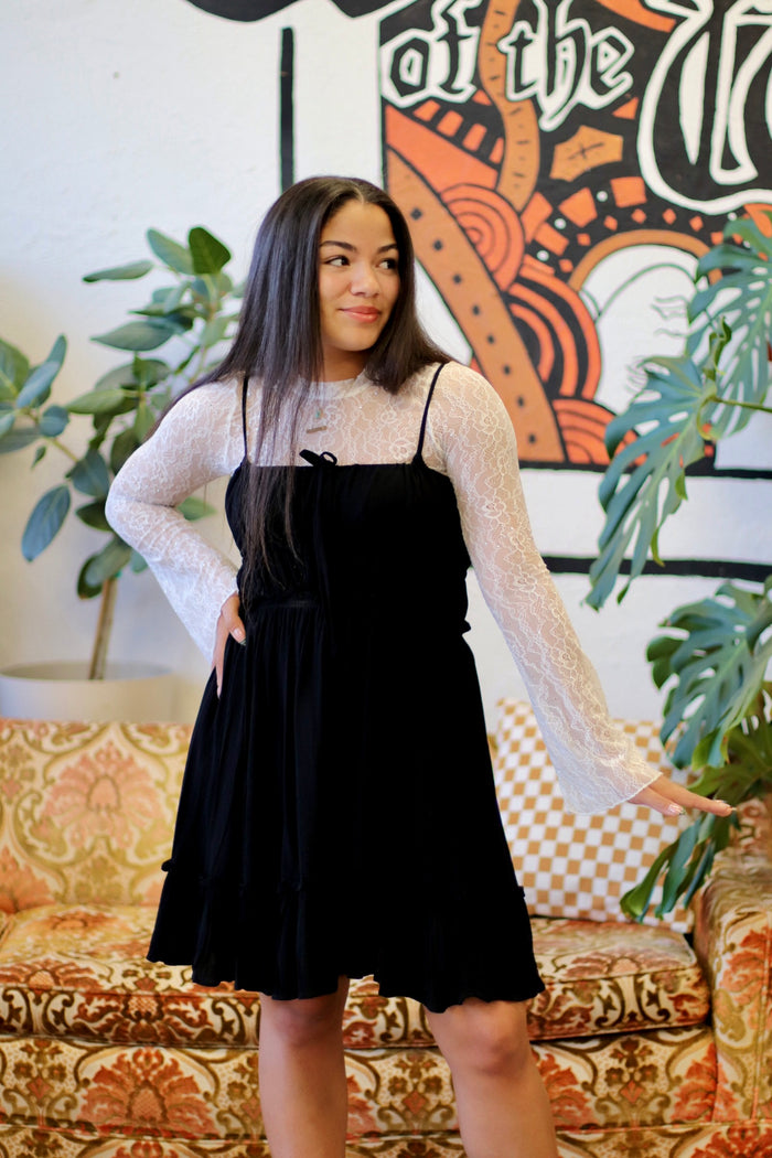 Flowy Mini Dress in Black