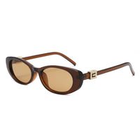 90s Slim Oval Nararow Women Fashion Sunglasses