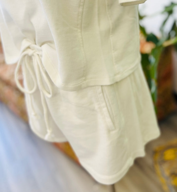 Cozy Terry Shorts + Ecru