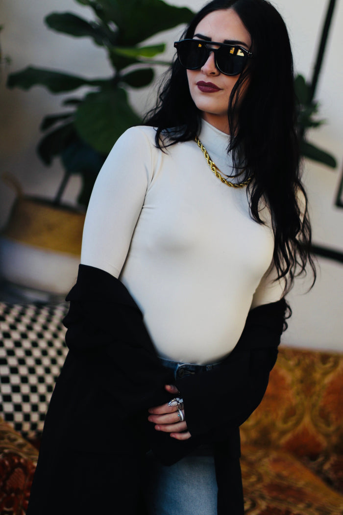 Better Basics + Mock Neck Long Sleeve Bodysuit