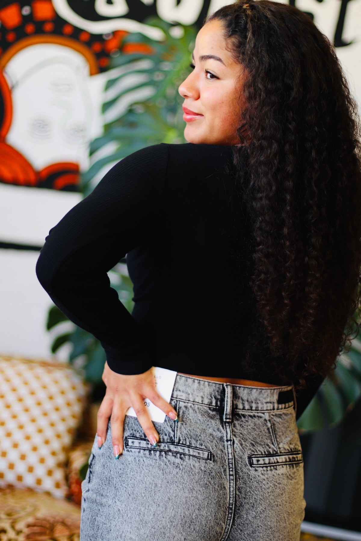 Heart Eyes Basic Crop + Black