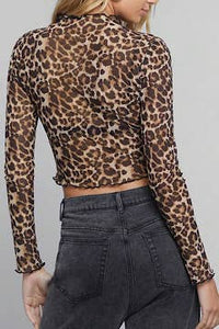 580 Layering Top + Cropped Leopard