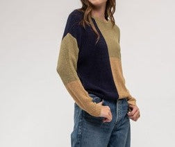 Alanis Olive Colorblock Sweater - 580 Threads