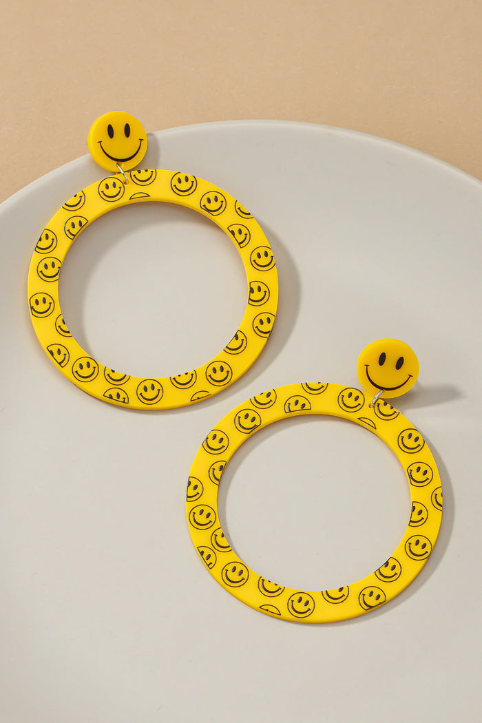 Yellow Happy Earrings