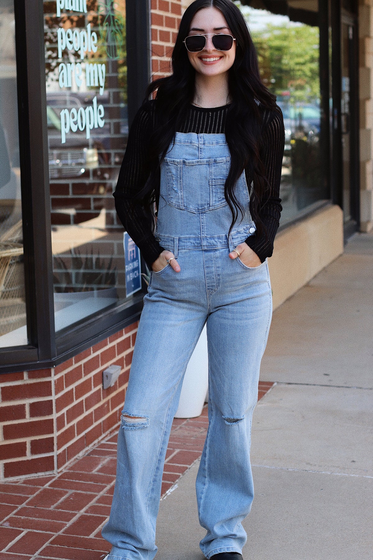 Meg Medium Wash Overall