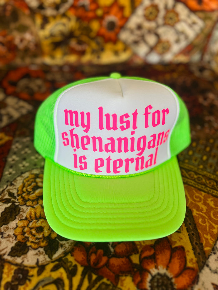 580 Trucker Hat + Shenanigans Lime