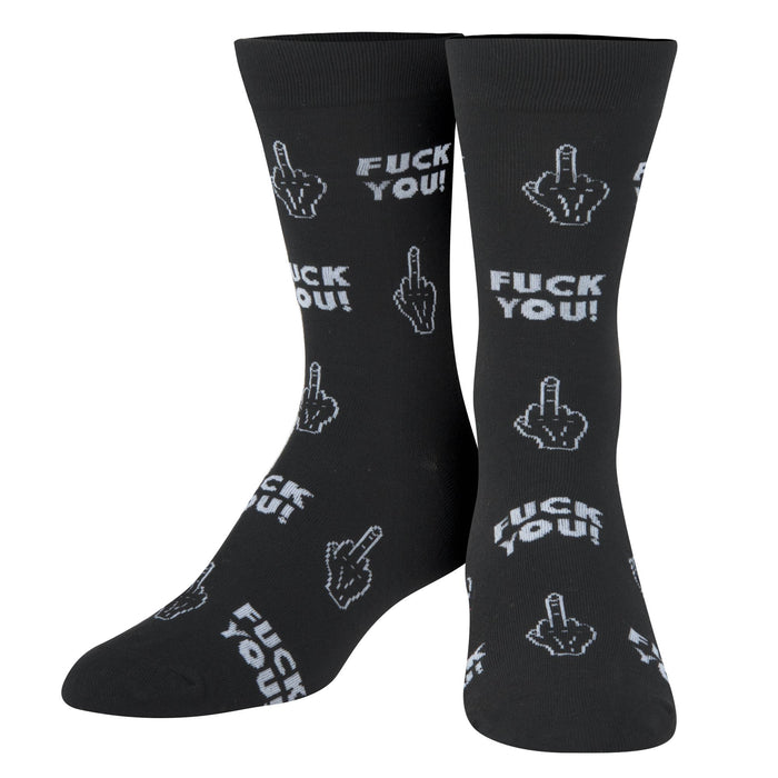 Crazy Socks - Mens Crew - Fuck You