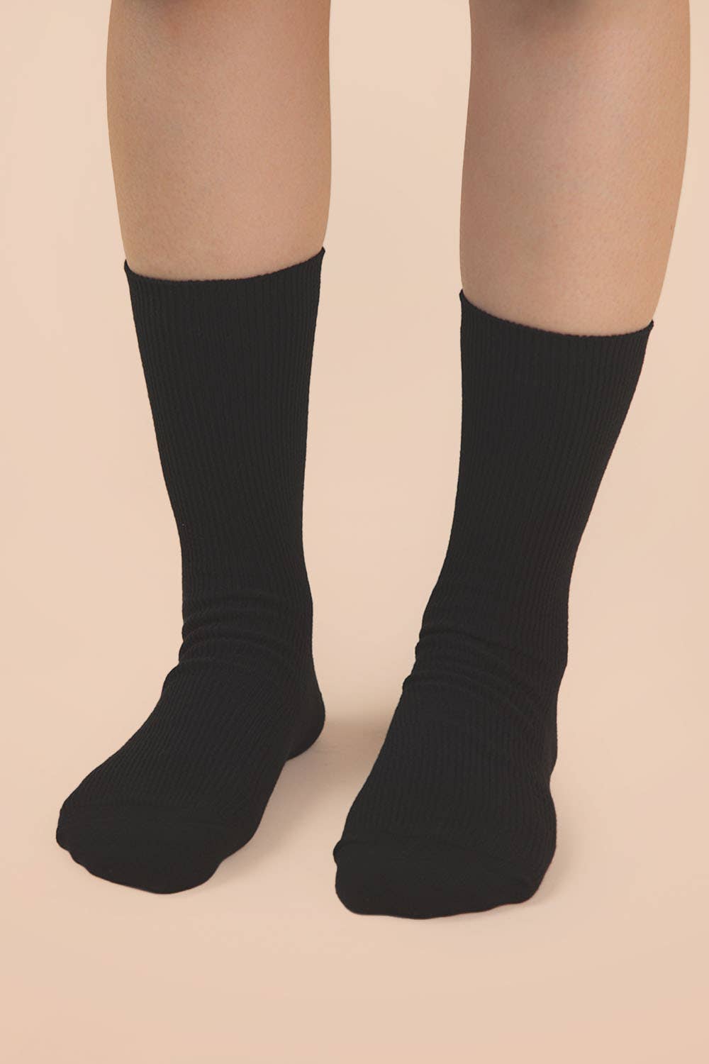 Ribbed mock socks: FOREST
