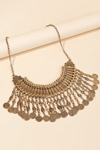 Large Coin Statement Necklace ( 2 Colors)