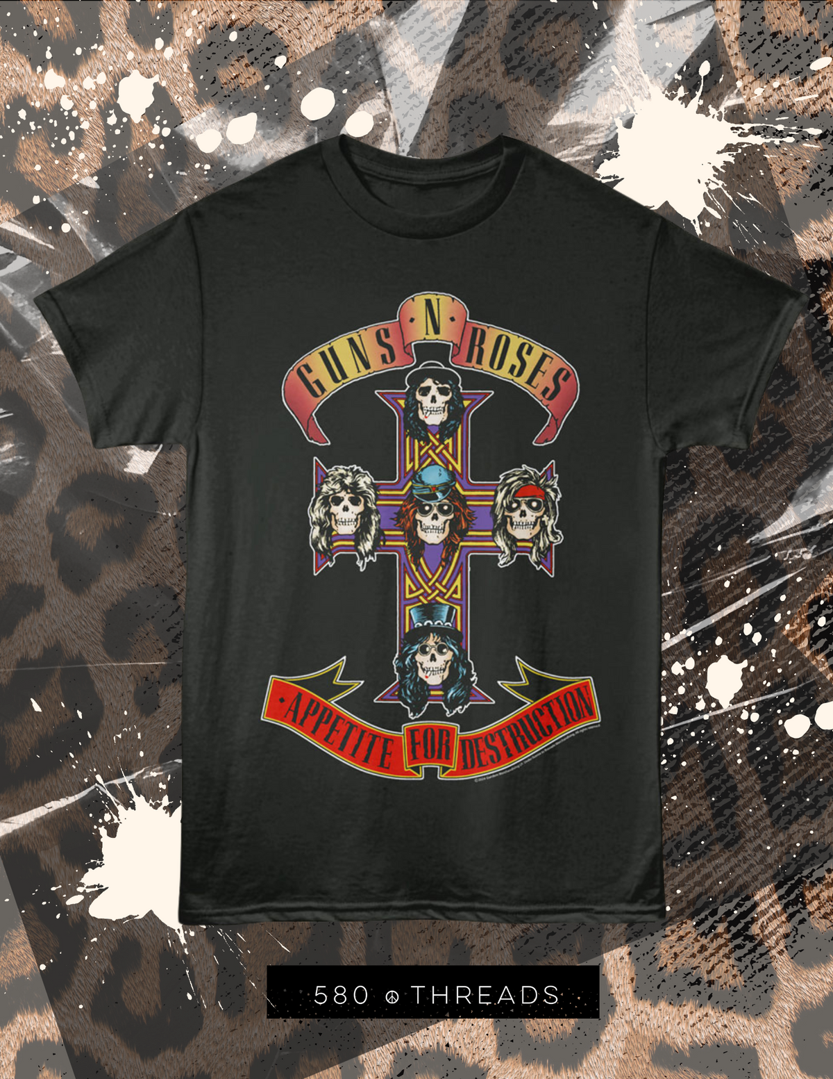 Guns N' Roses Appetite For Destruction Tee in Black