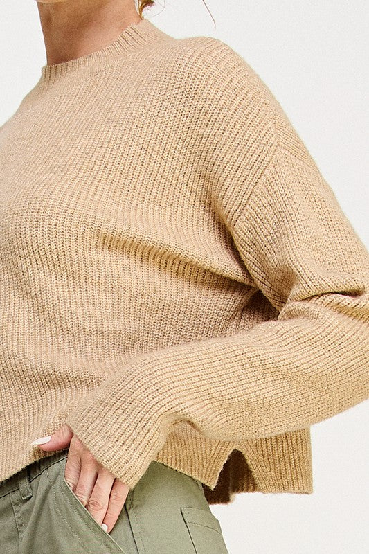 Kate Knit Cropped Sweater + Khaki