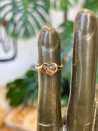 DUMP HIM 18K GP Heart Ring