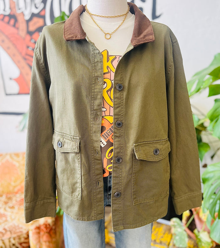 Working Girl Barn Jacket + Olive