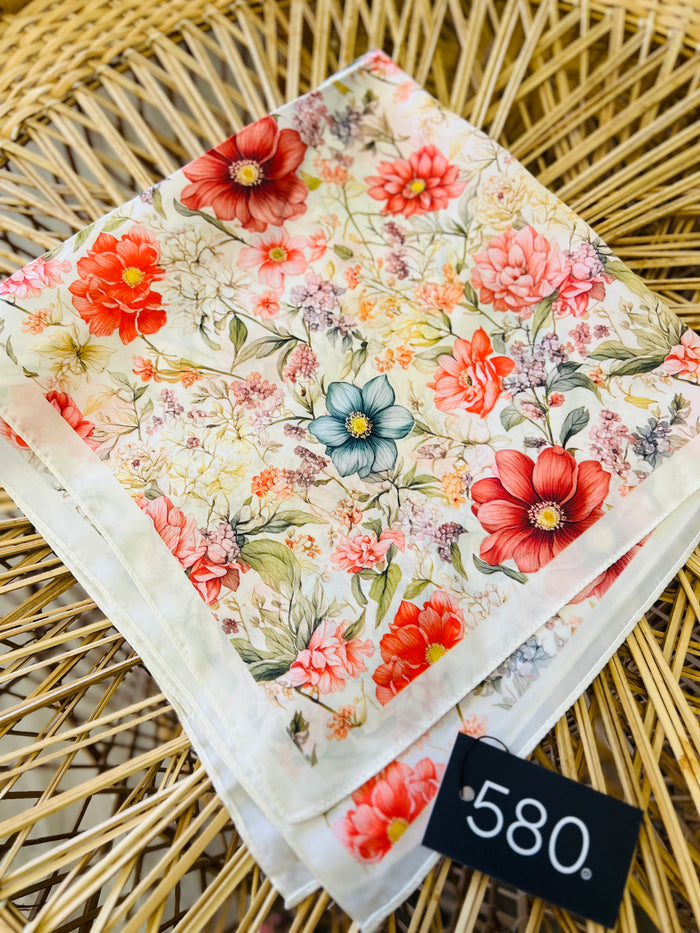Pink Botanical Floral Bandana