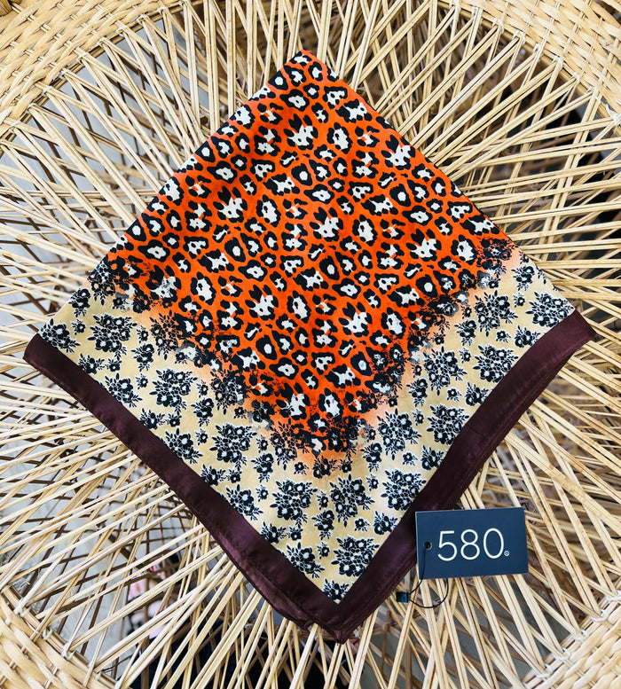 Leopard & Floral Bandana Scarf