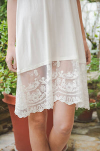 Layering Lace Slip Dress + Ivory