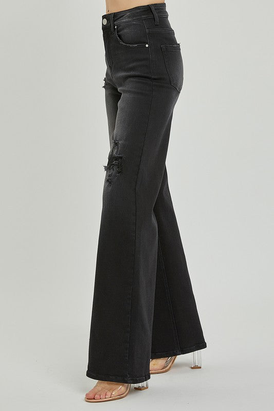 Isla Black Wide Leg Jeans