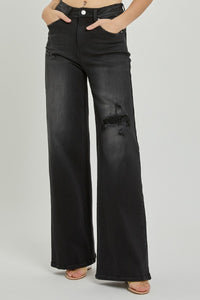 Isla Black Wide Leg Jeans