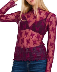 lace layer top + wine