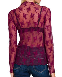 lace layer top + wine