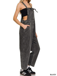 morgan washed relaxed fit overalls