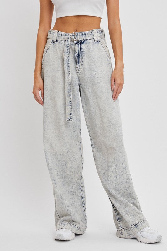 Acid Wash Skater Jeans