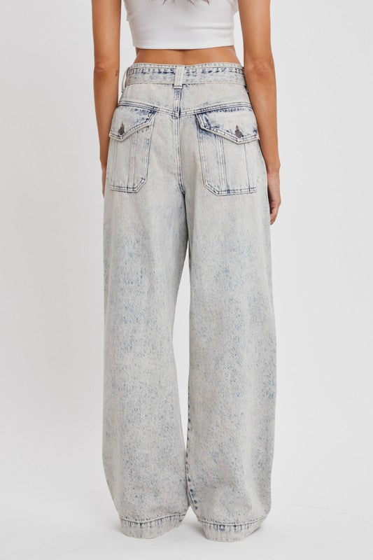 Acid Wash Skater Jeans