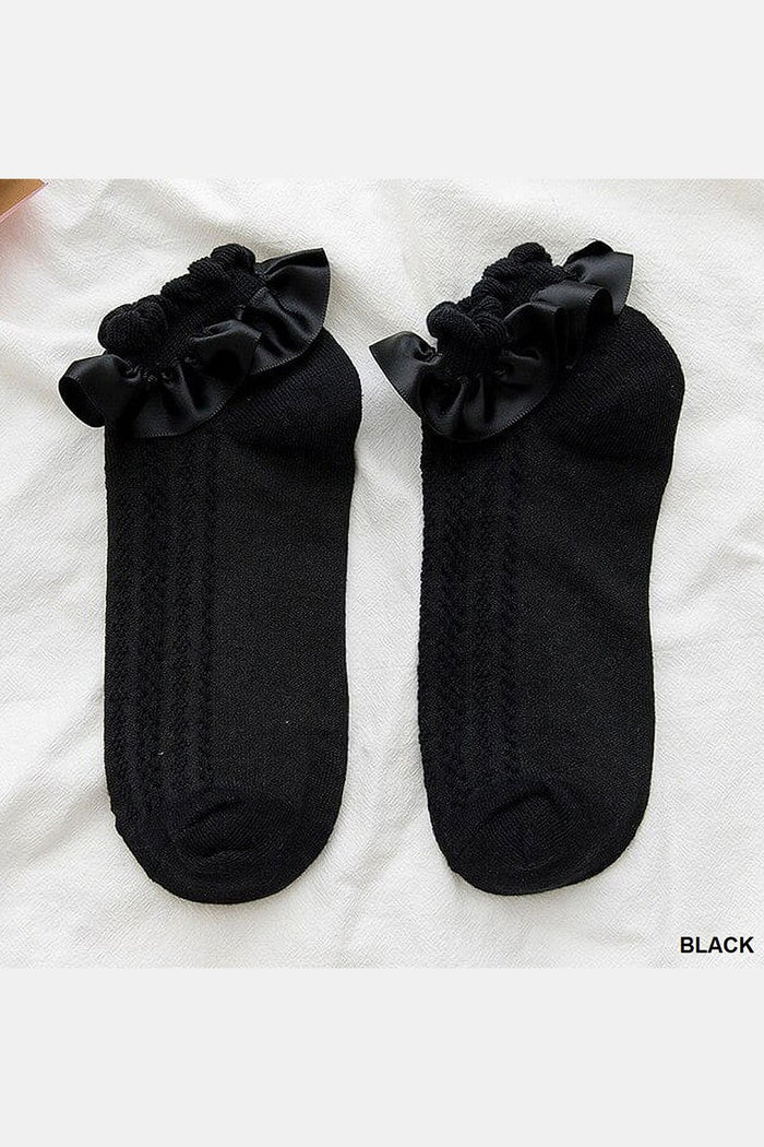 Black Ruffle Socks