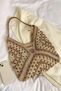 Farmers Market Woven Purse in Mocha