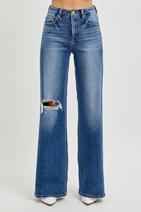 Claire Dark Wash Wide Leg Jeans