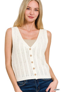 Not Your Grannie's Sweater Vest in Ivory