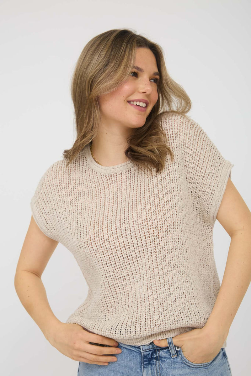 Ready For Fall Tan Sweater Top