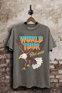 Mineral Wash World Tour Tee + Grey